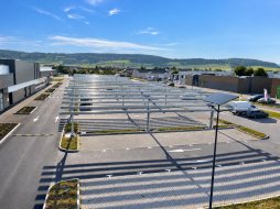 Fabrication et pose d’ombrières métalliques de parking en Bourgogne-Franche-Comté