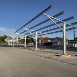 Fabrication et pose d’ombrières photovoltaïques dans le Jura (39)